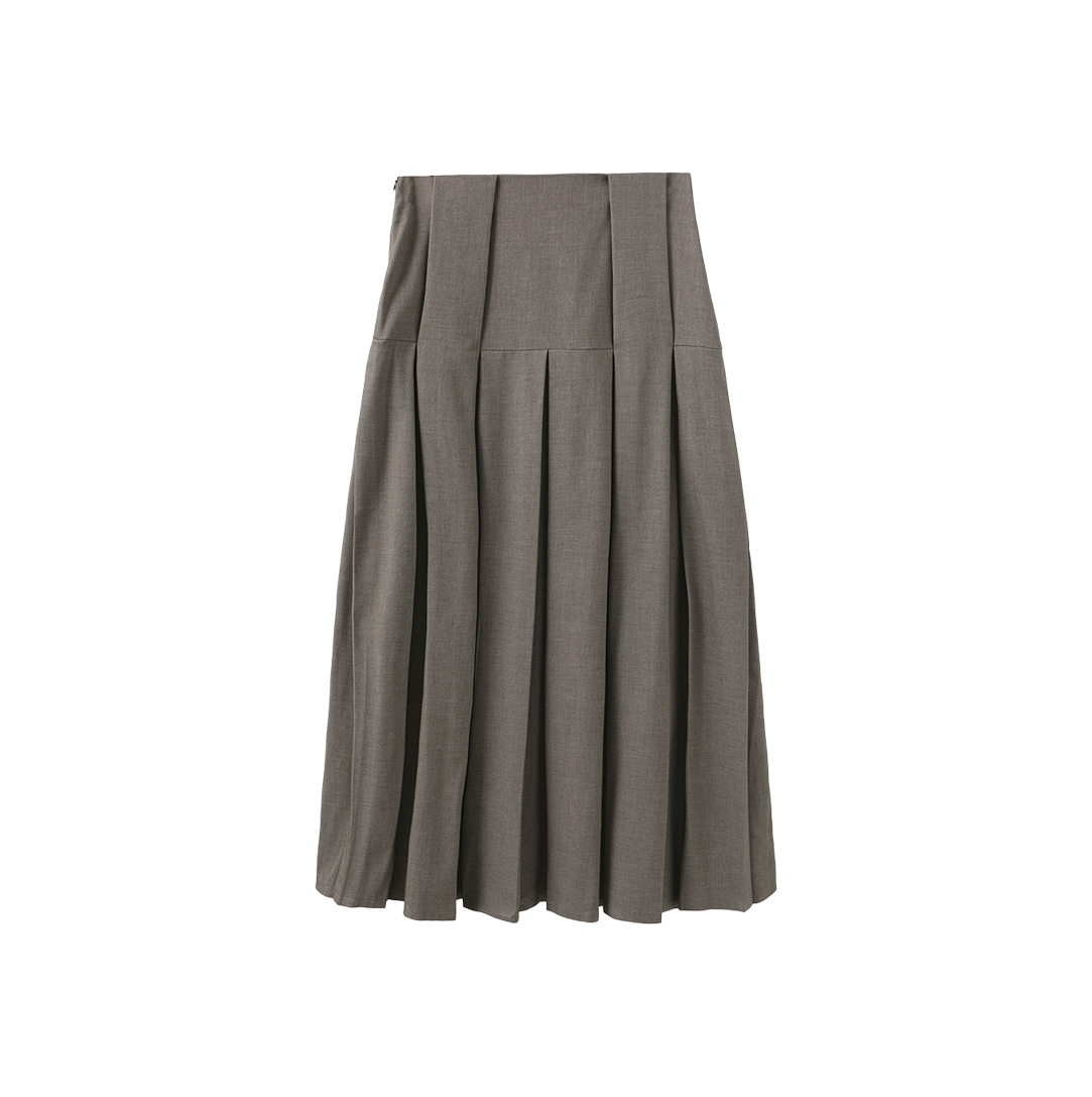 Pleated Waist Detailed Maxi Skirt