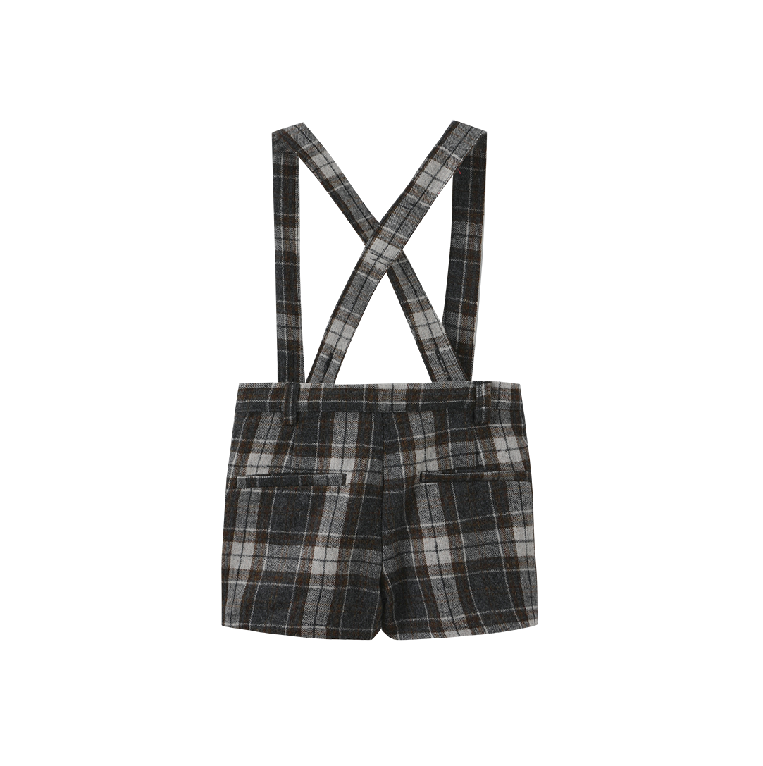 Iry Plaid Suspender Shorts