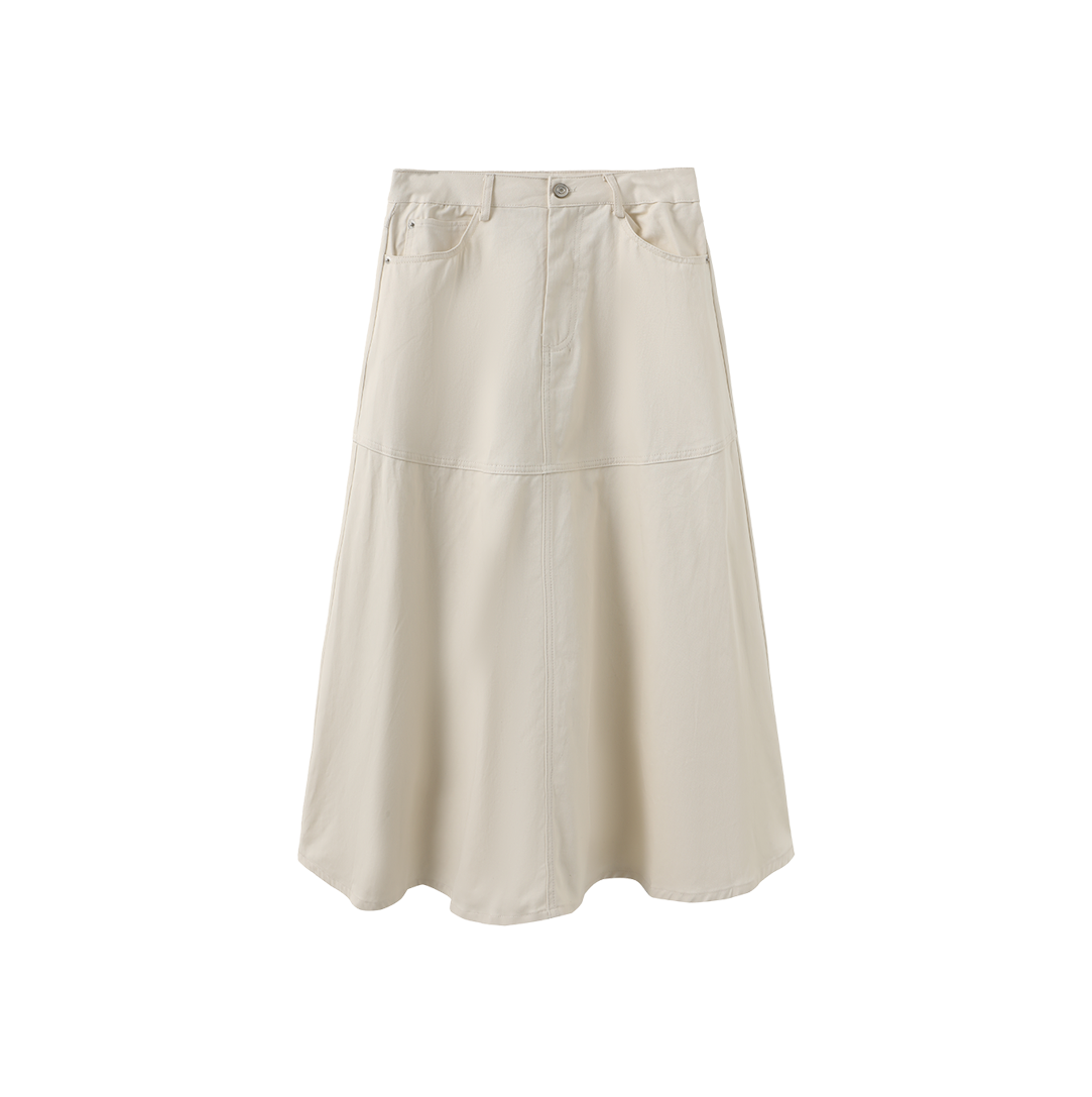 Denim Seam Detailed Pocket Skirt