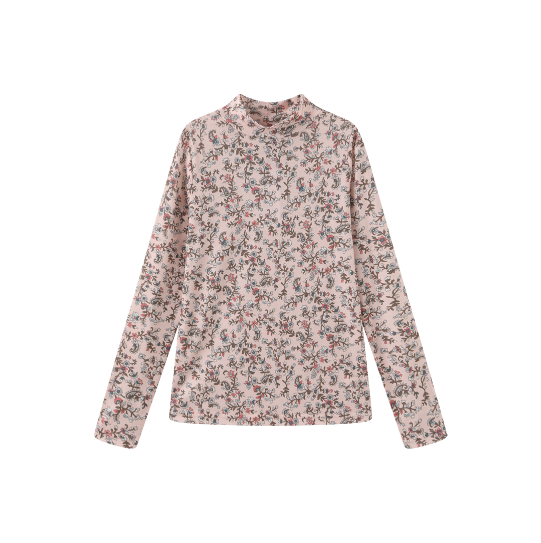 Printed Layering Mock Neck