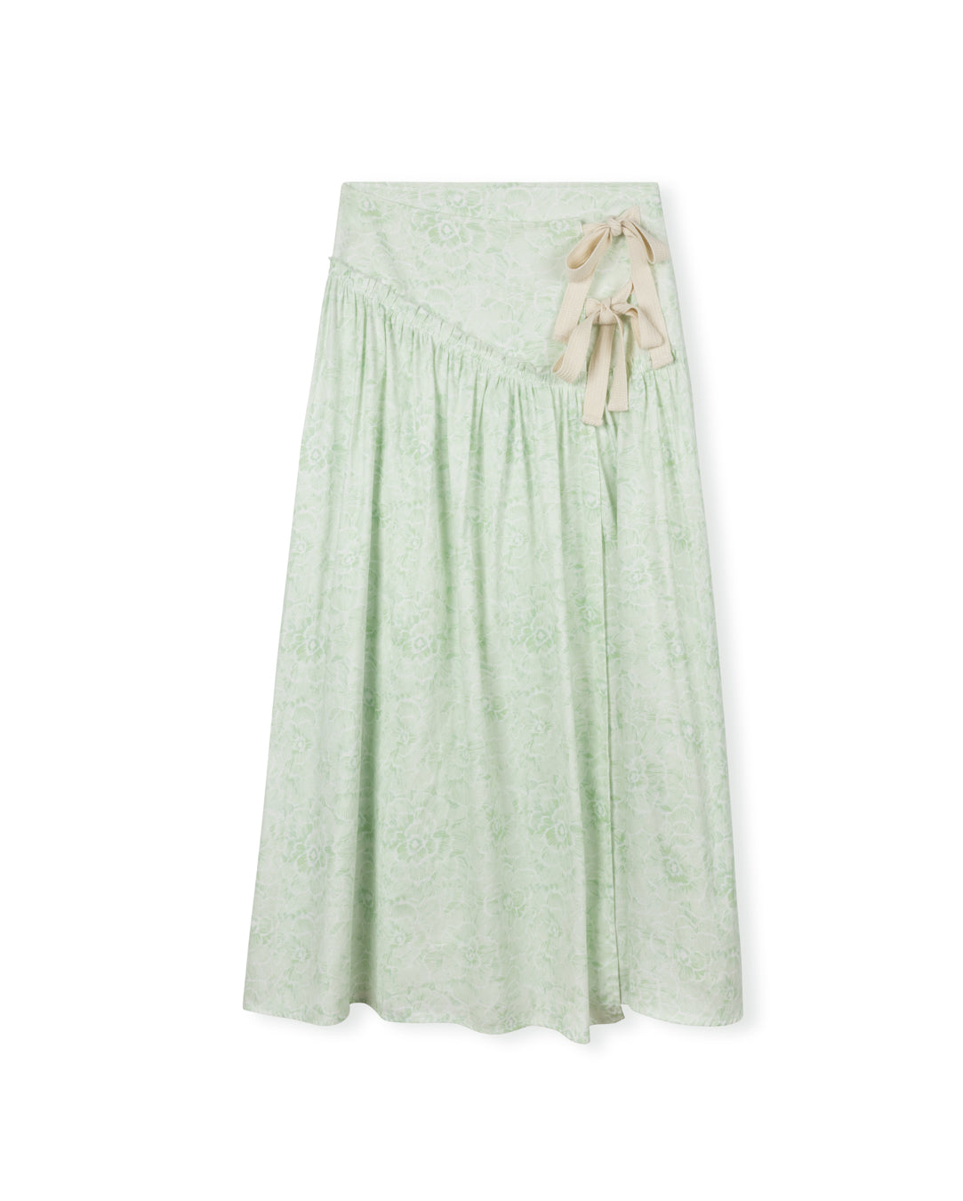 Carvin Printed Side Wrap Midi Skirt - Junees