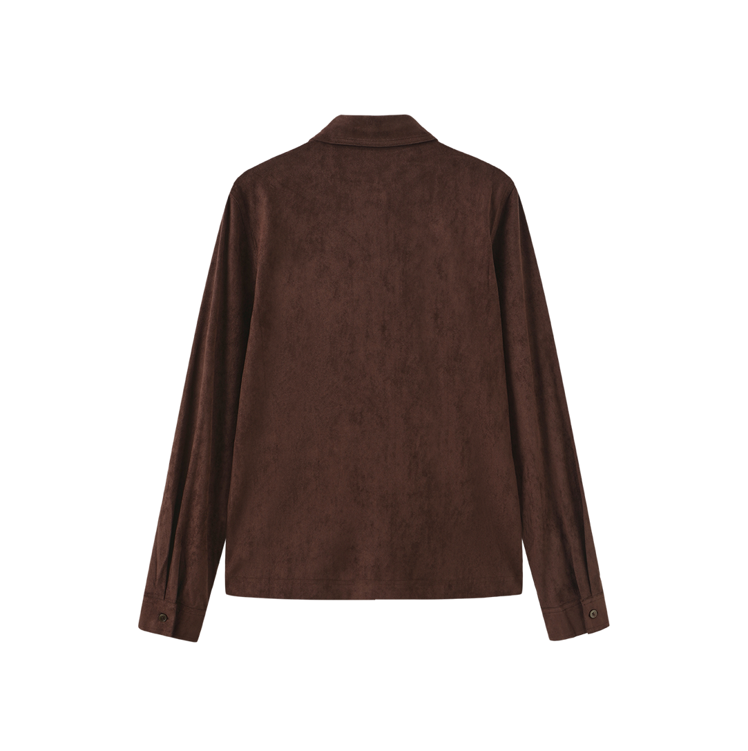 Vivian Suede Pocket Blouse