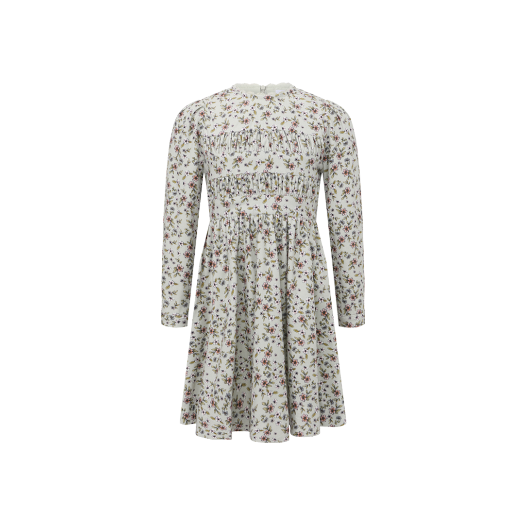 Floral Cordoruy Shirring Dress
