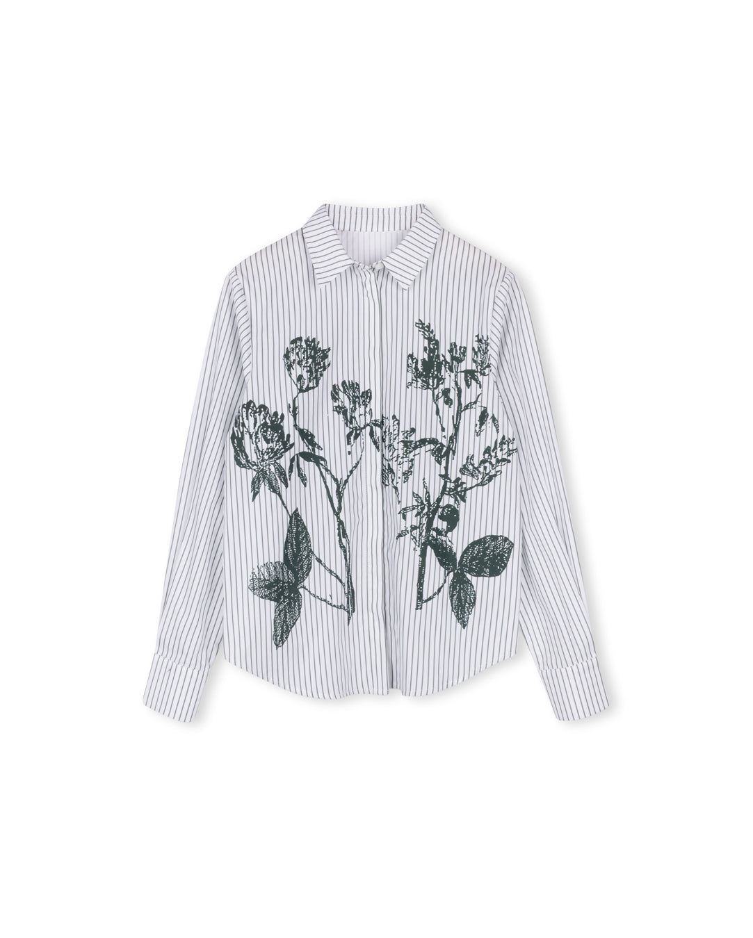 Flower And Stripe Shirt