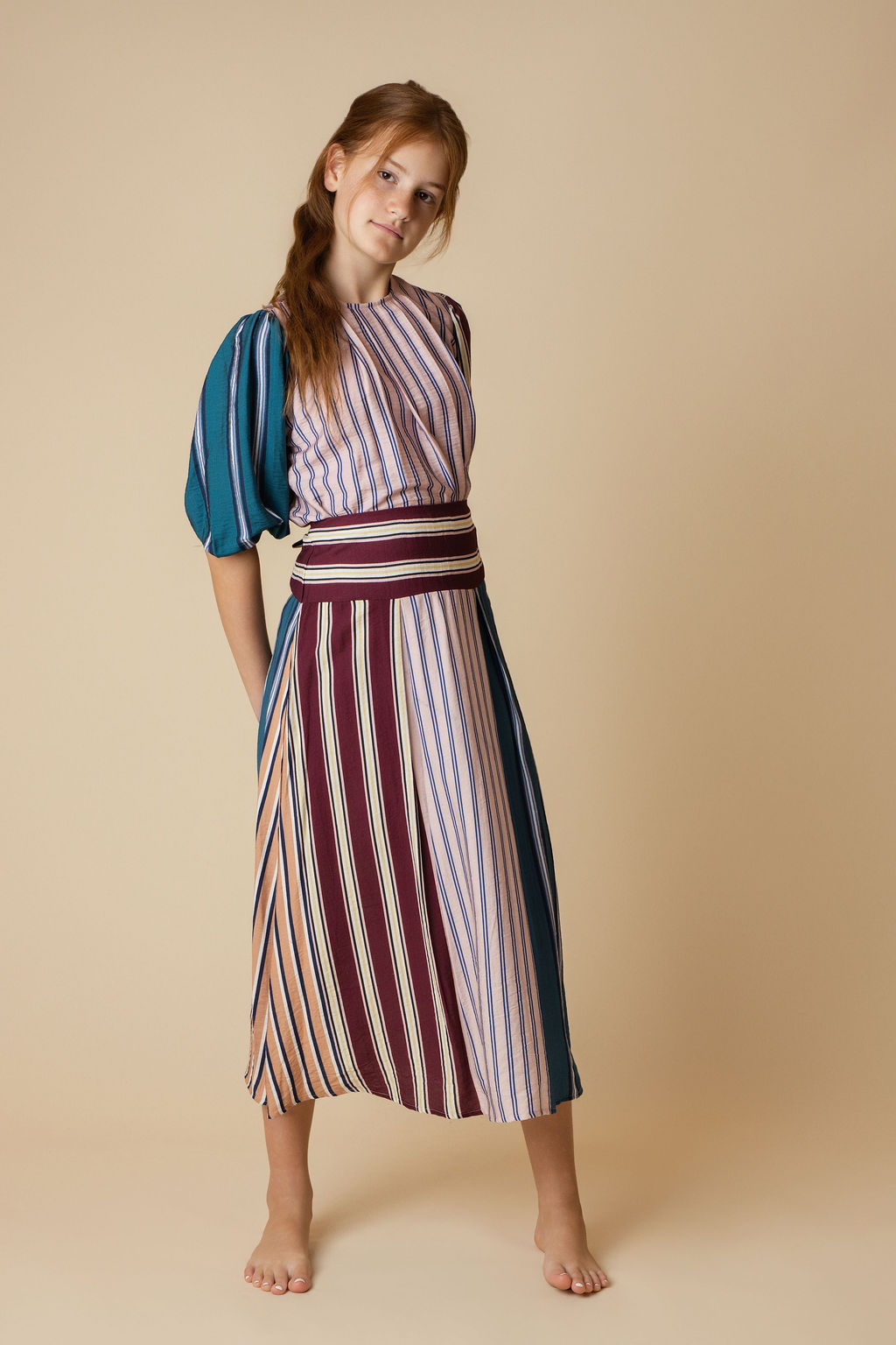 Rane Mixed Pinstriped Blouse - Junees