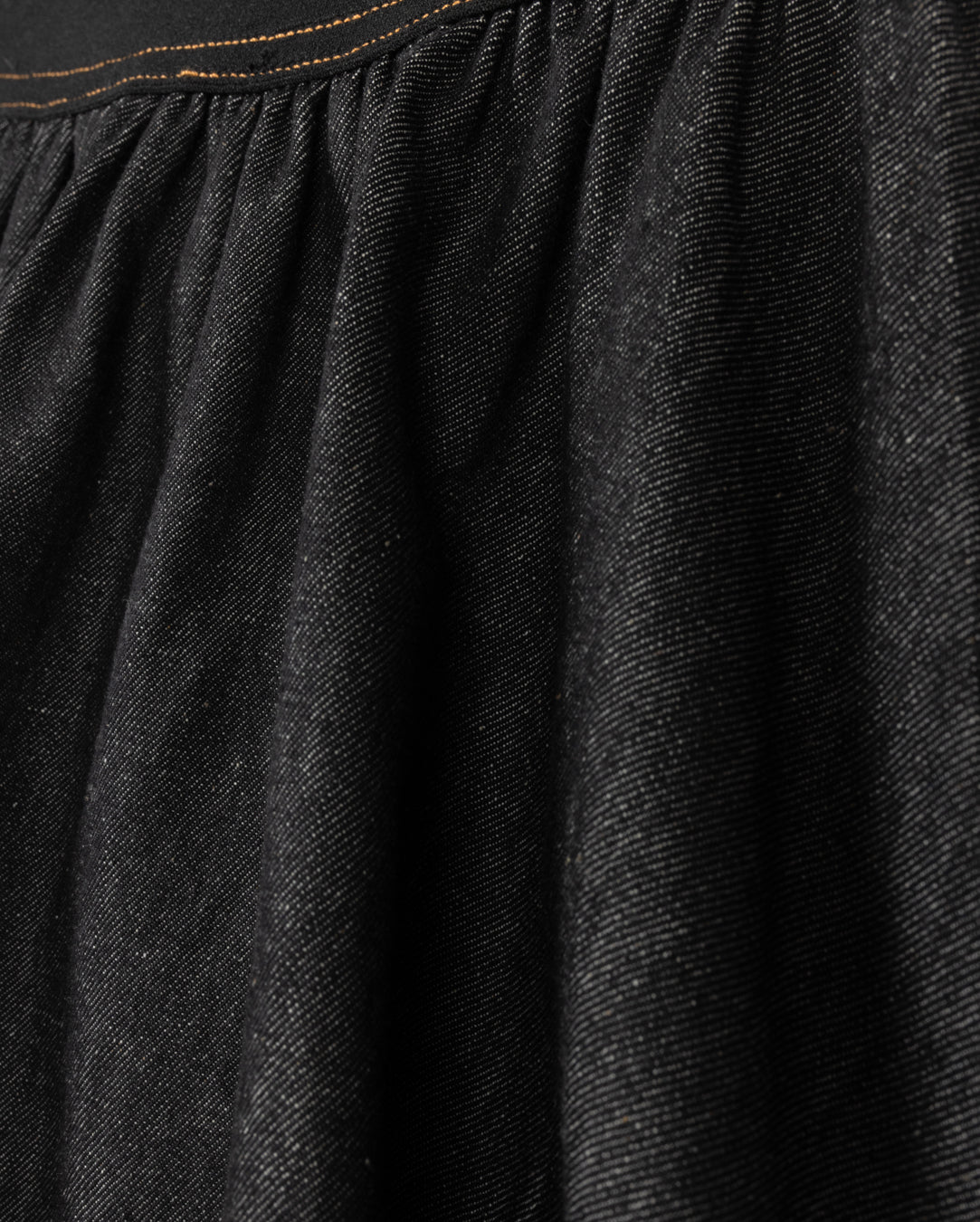 Denim Wide Elastic Band Skirt - Junees