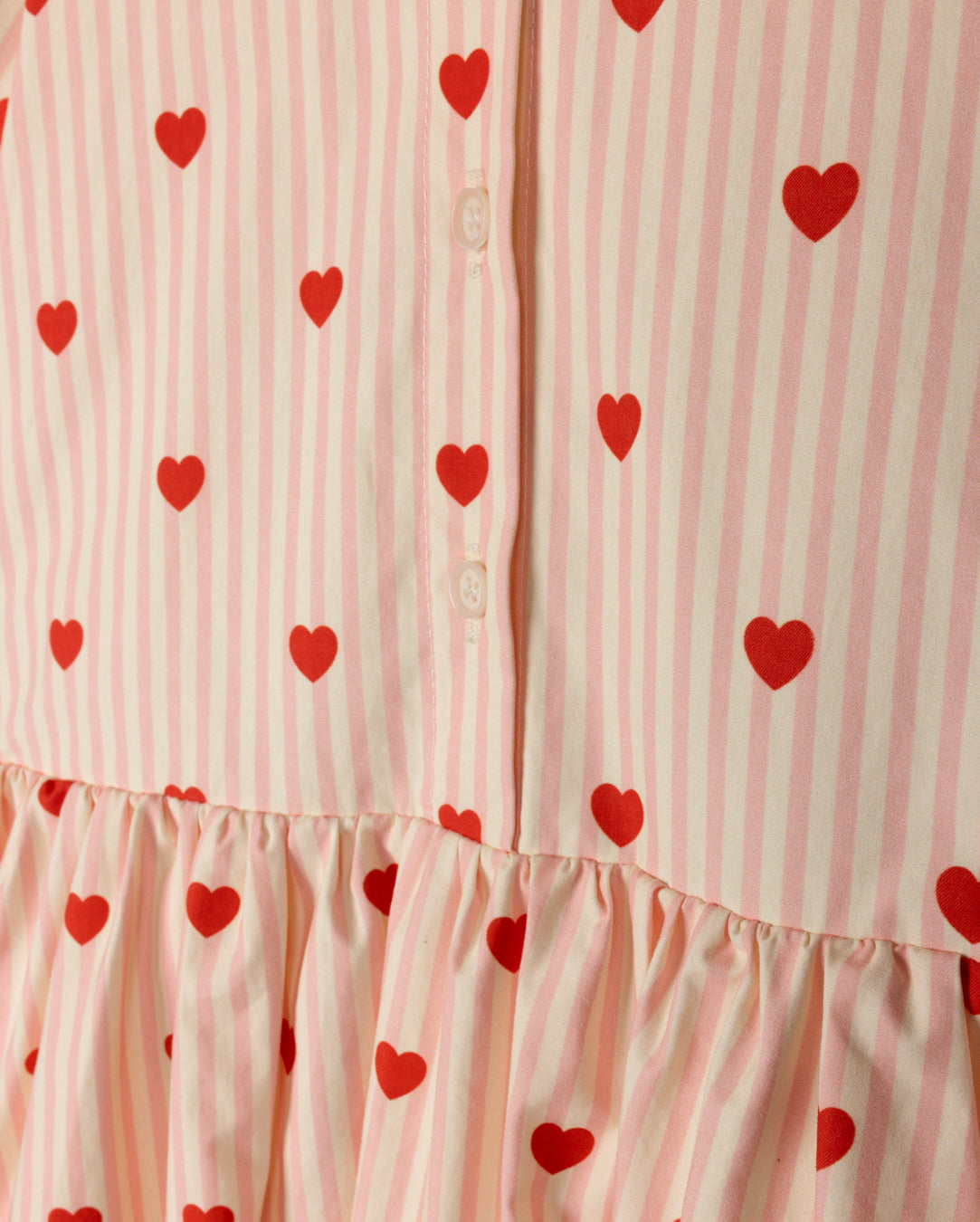 Kace Heart printed Striped Dress