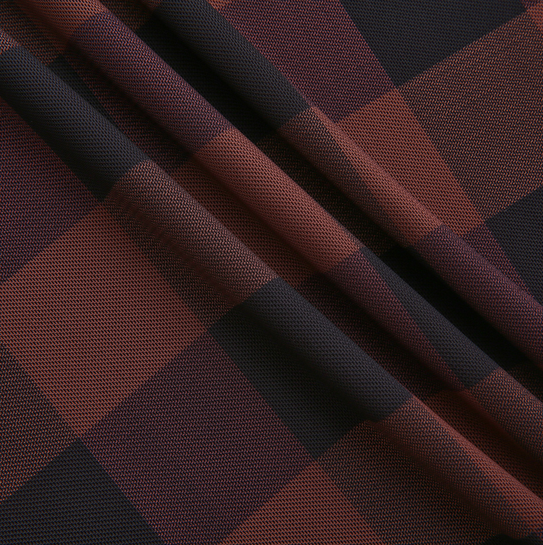 Mesh Multi Plaid Turtleneck