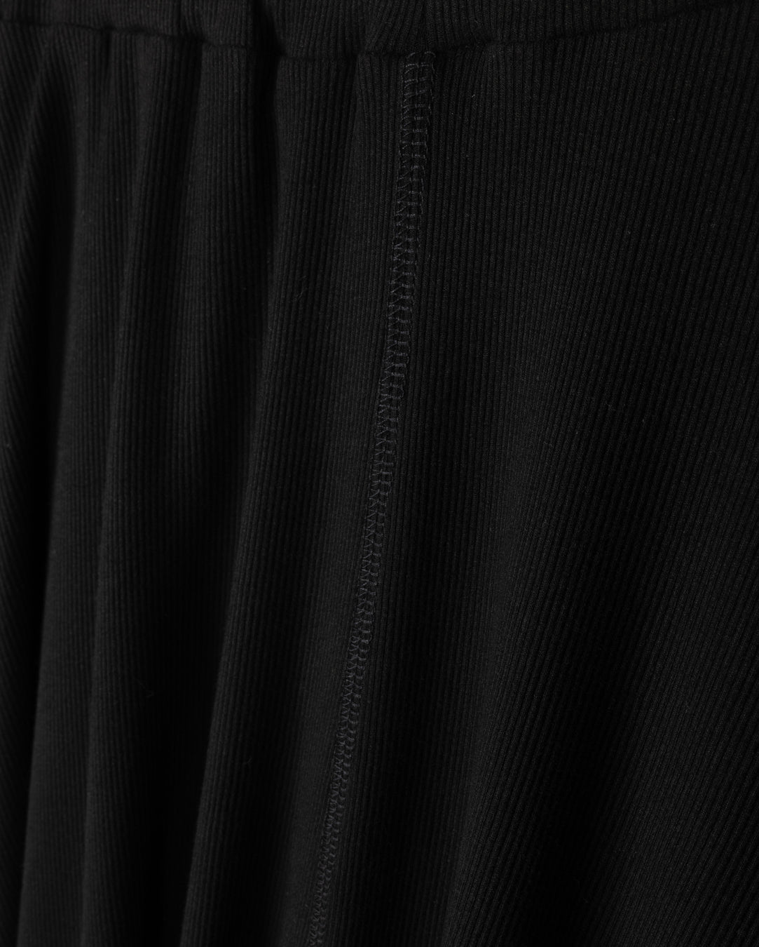 Black Ribbed Aline Maxi Skirt