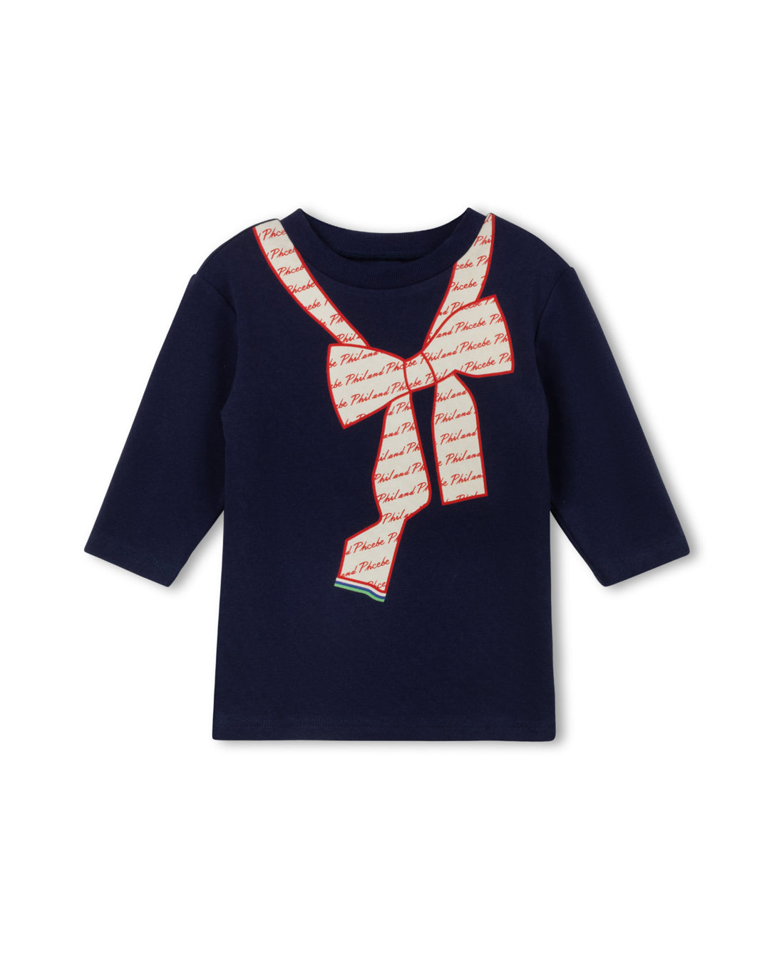 Neck Bow Printed Tee