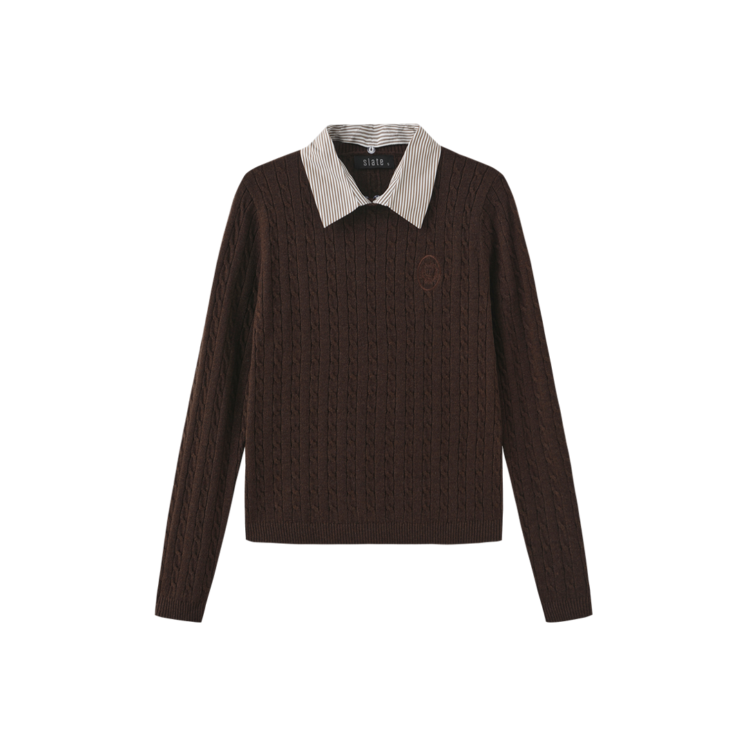 Removable Collar Knit Sweater