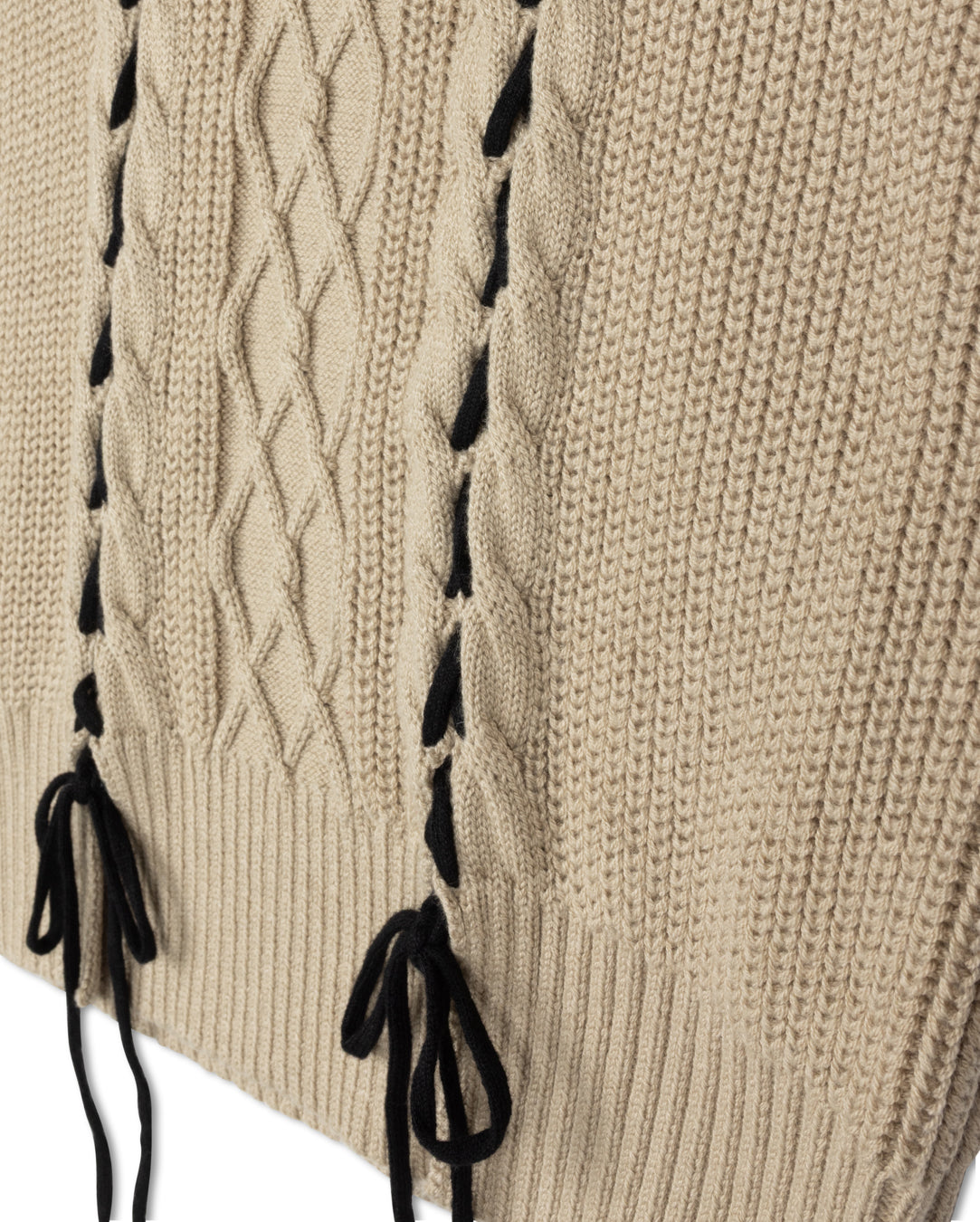 Cable Knit Cotton Rib Vest