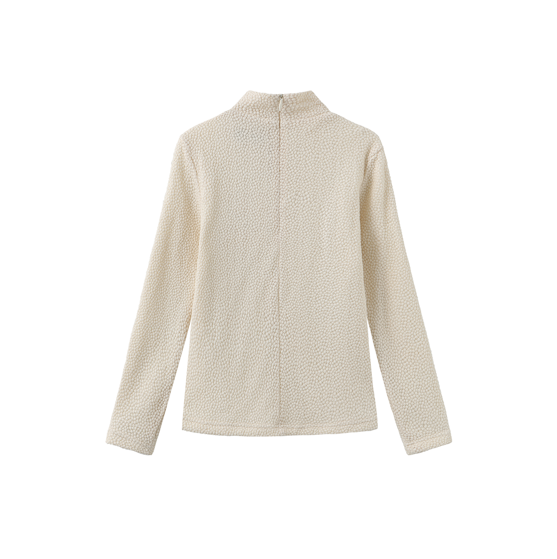 Small Flower Mesh Turtleneck
