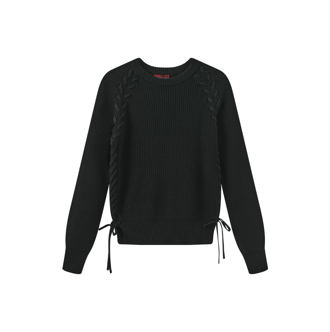 Braid Detailed Knit Top