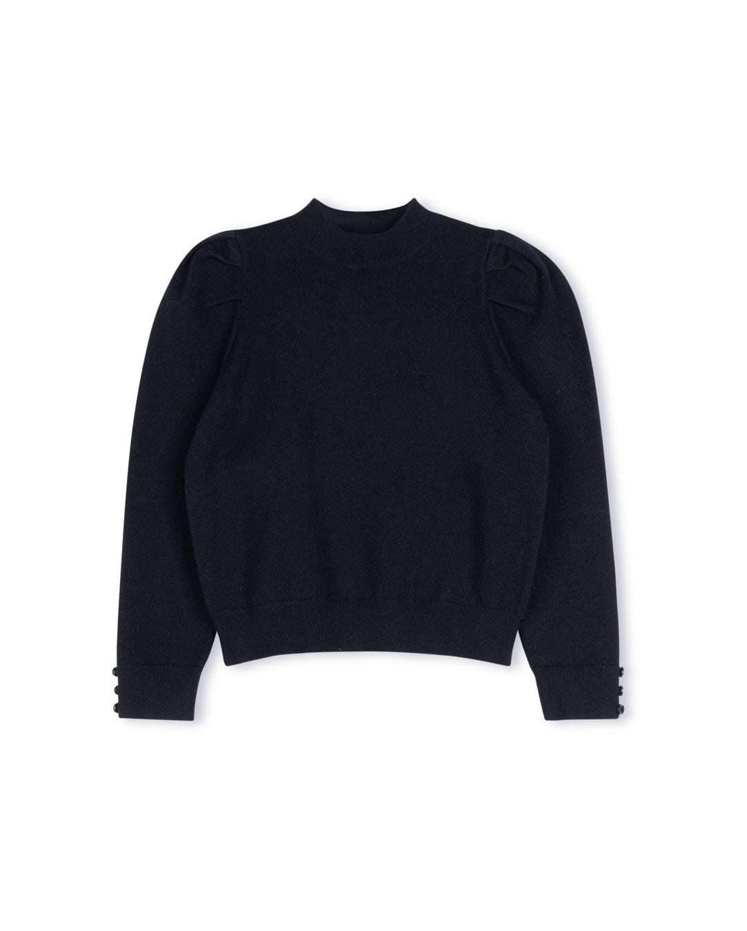 Puff Sleeve Button Cuff Sweater - Junees