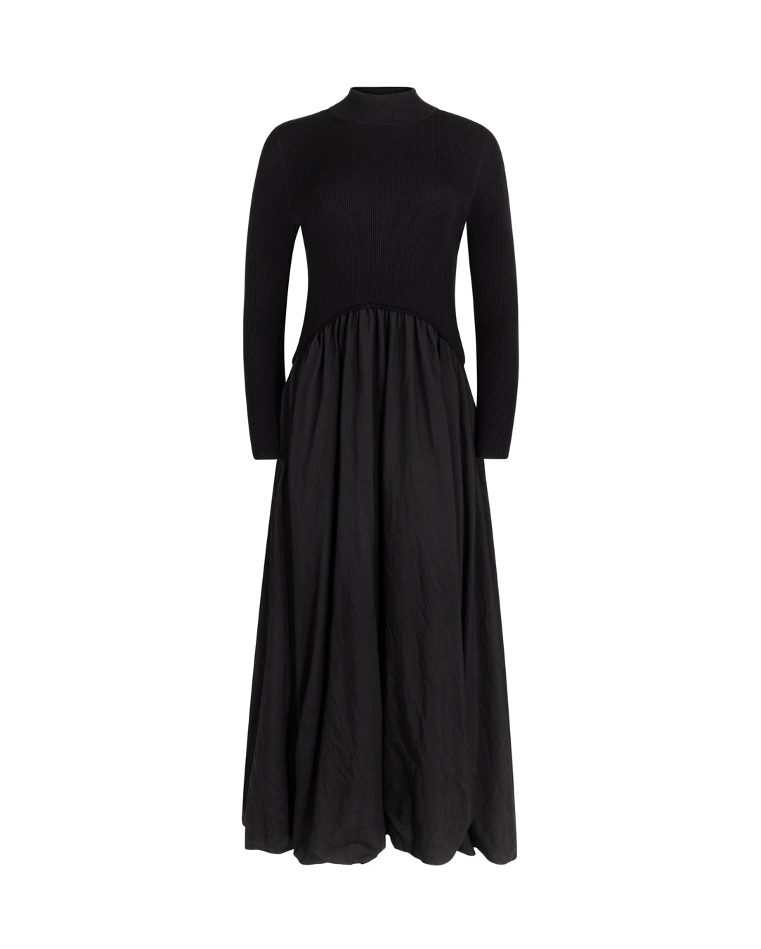 Knit And Taffeta Bubble Dress W-20427