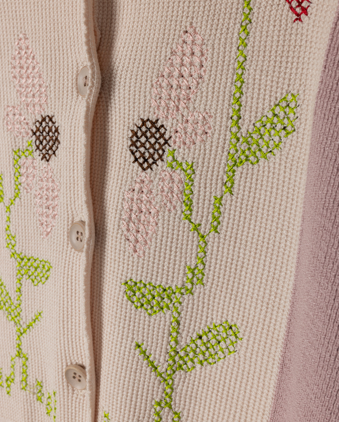 Knit Flower Cardigan With Slip Dress