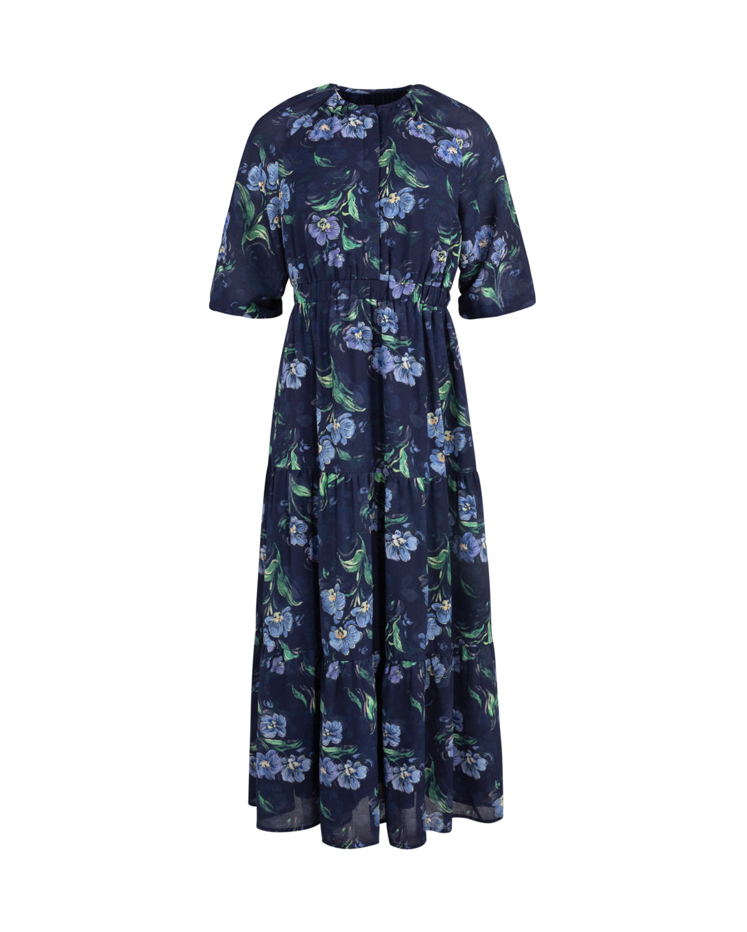 Chiffon Floral Tiered Dress