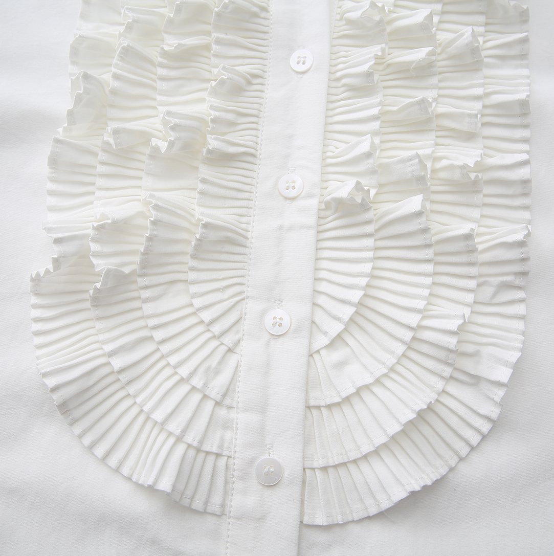 High Neck Bib Blouse