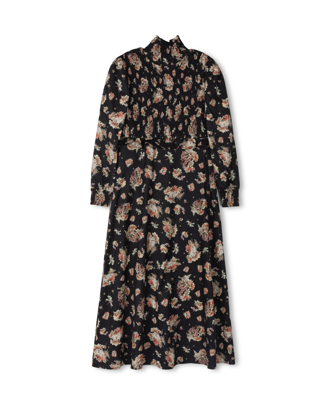 Floral Print Smocked Chest Dress C-21963