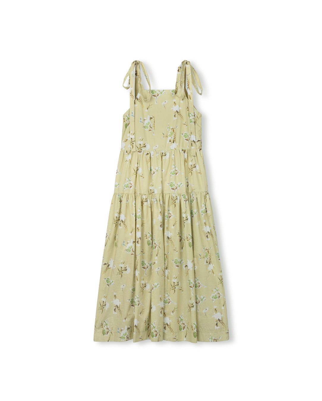 Parker Floral Gathered Cotton Midi Dress
