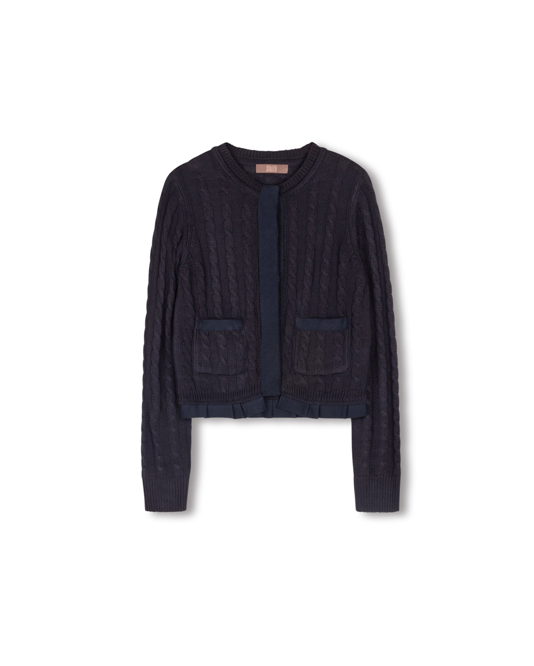 Ribbon Placket Cardigan