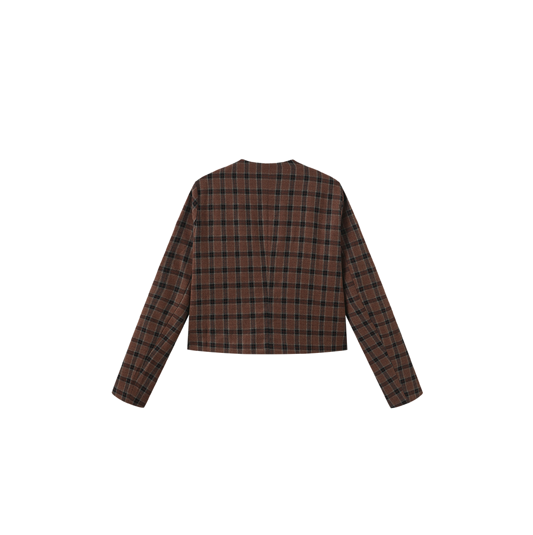 Plaid Short Blazer