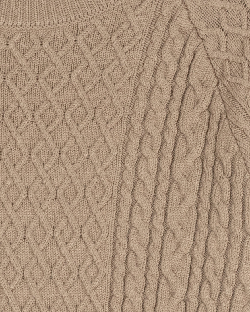 Yarrow Cable Knit Turtleneck Sweater C-22541