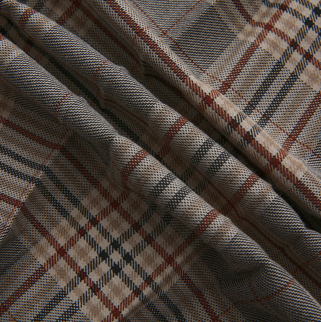 Plaid Bottom Pleat Jumper
