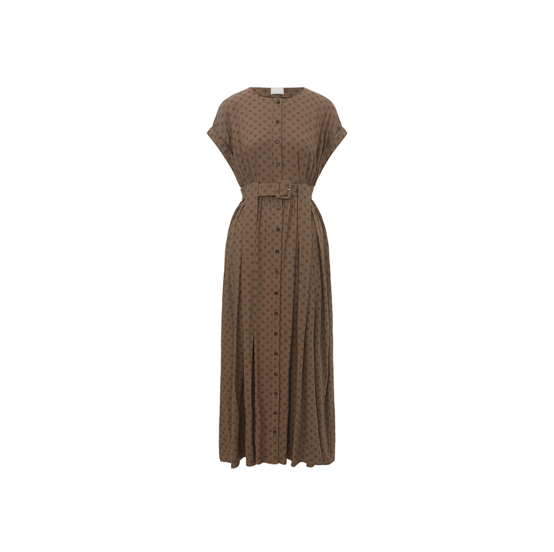 Clover Print Cap Sleeve Dress
