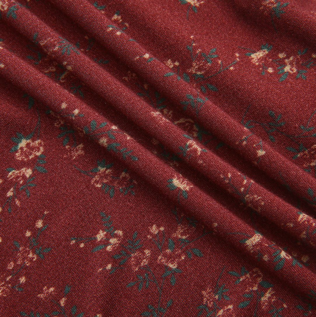 Rhea Floral Printed Mock Neck