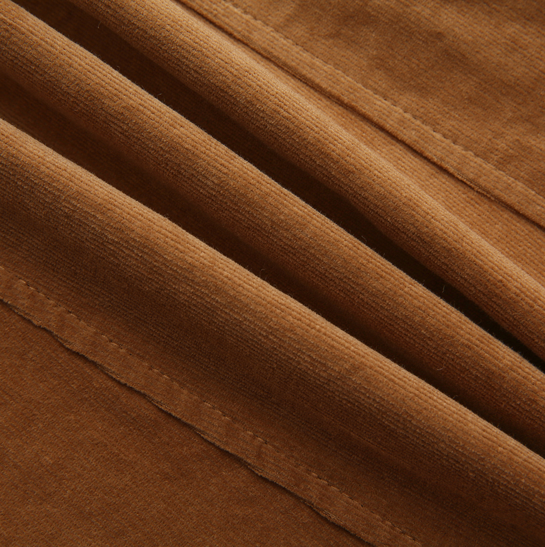 Corduroy Panel Midi Skirt