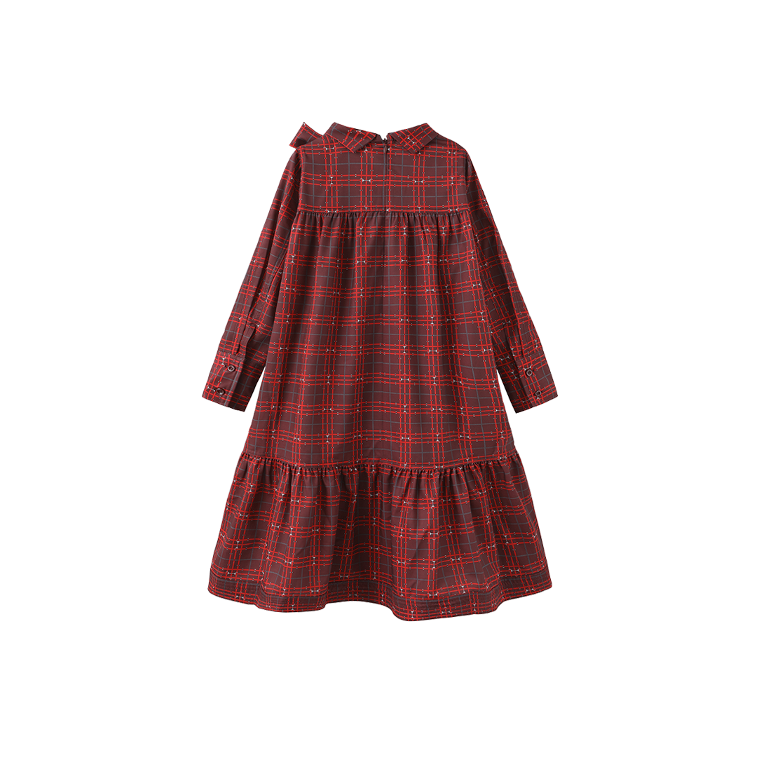 Printed Silk Neck Tie Dress