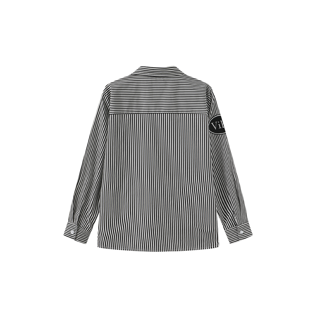 Stripe Logo Blouse