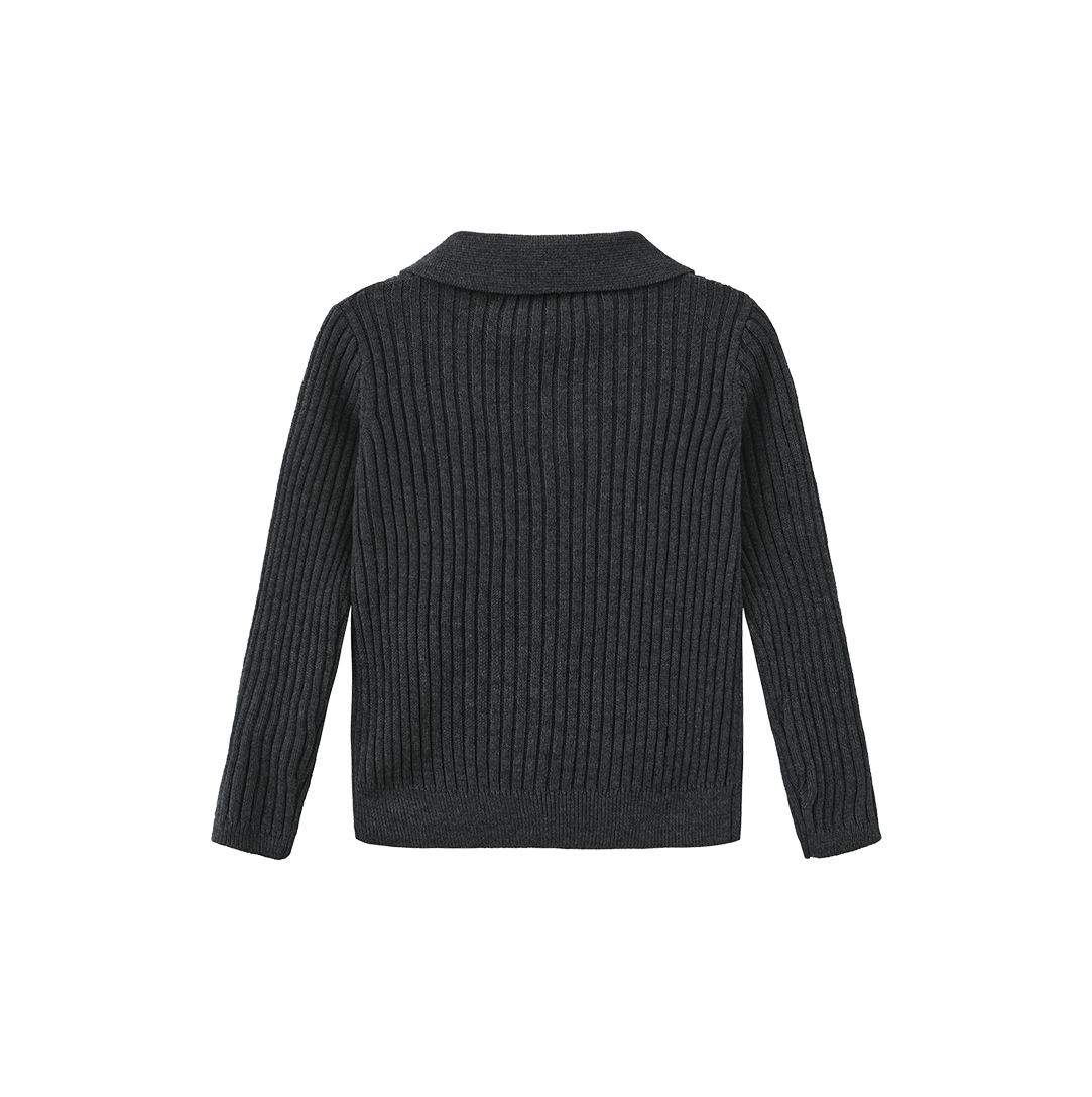 Ribbed Knit Button Sweater