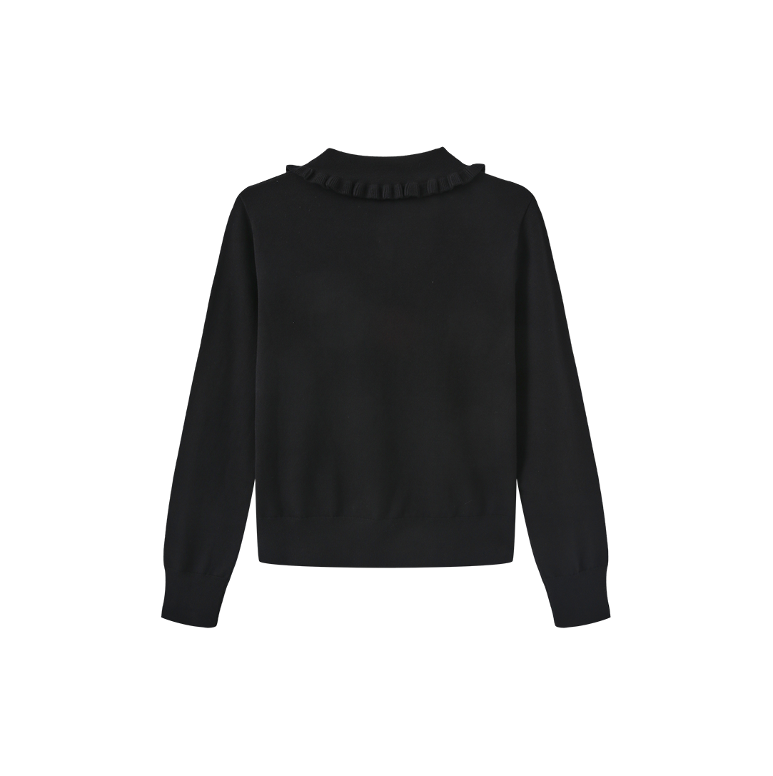 Ruflle Detailed Knit Sweater