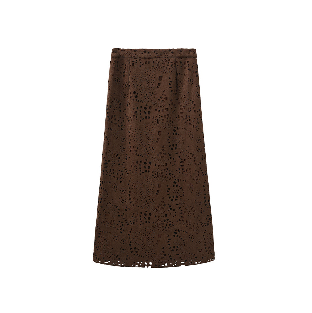 Cut Out Detailed Straight Skirt