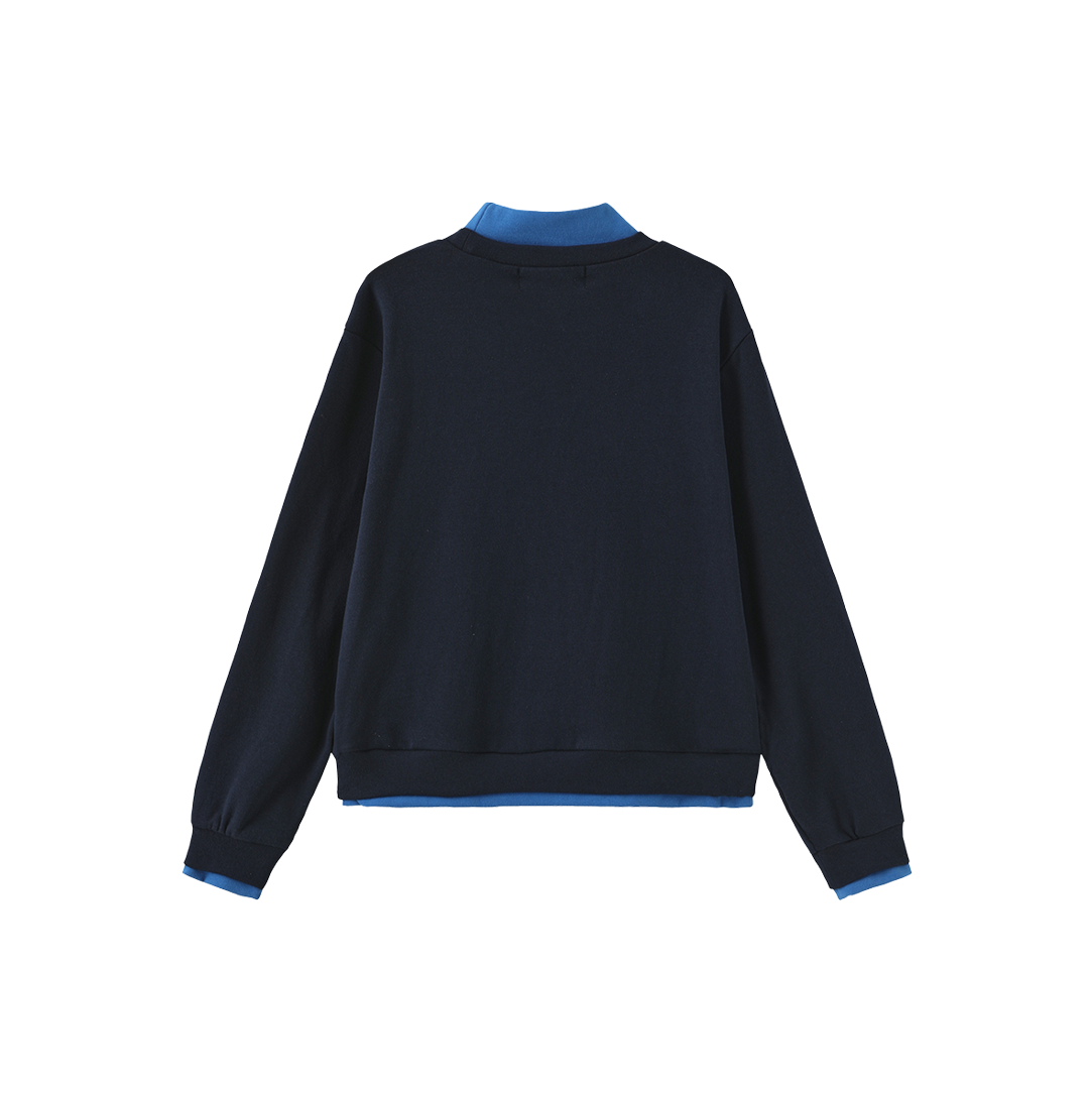 Mock Neck Trim Sweatshirt
