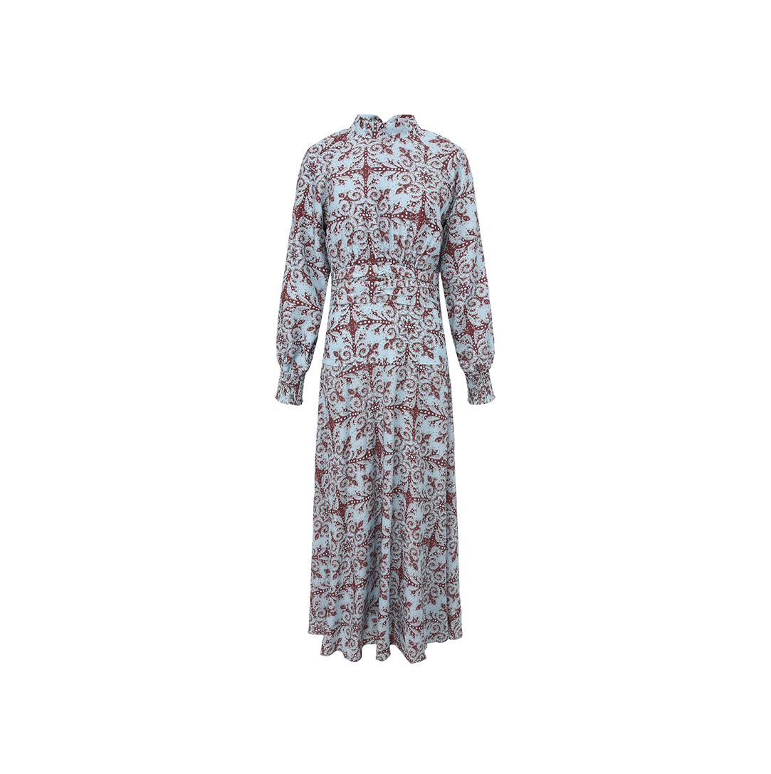 Printed Waist Detailing Dress