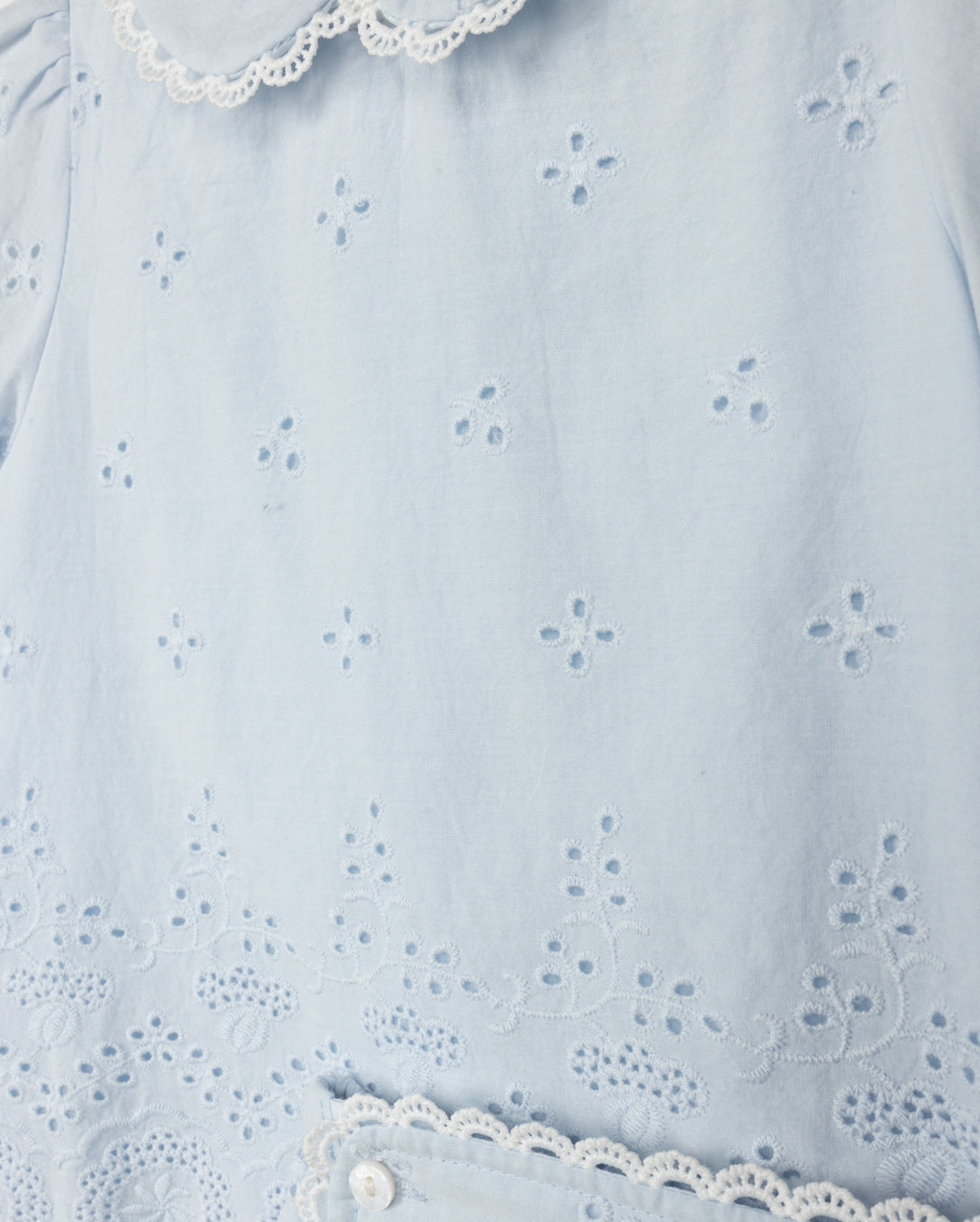 Avery Eyelet Lace Trim Blouse And Bloomer