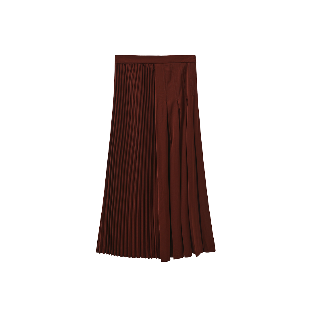 Double Pleated Band Skirt