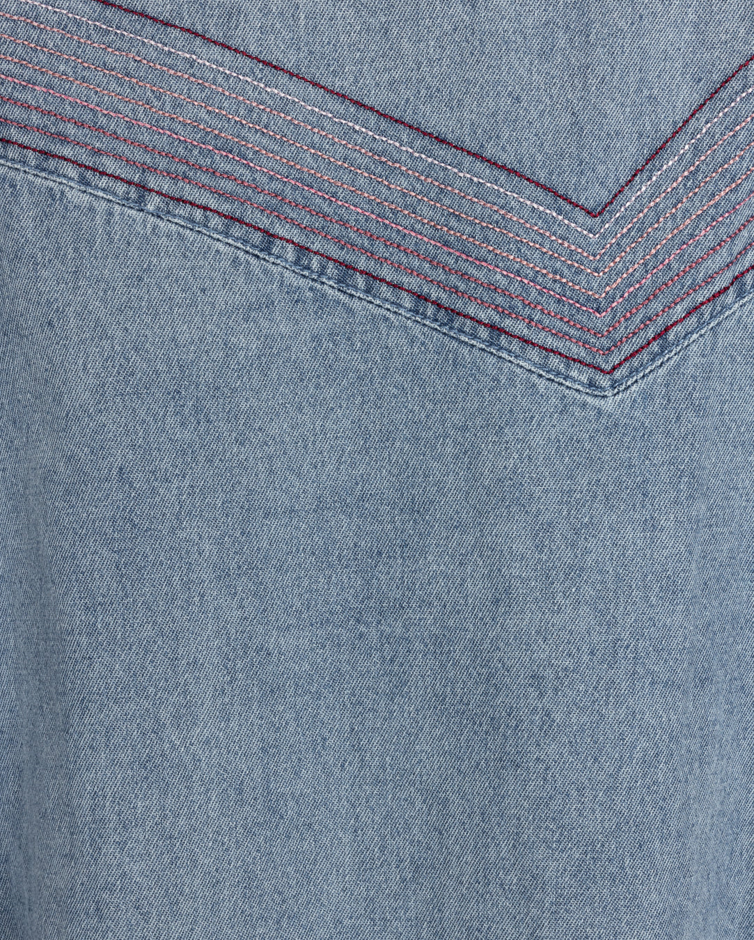 Multi Colored Stitch Denim Skirt - Junees