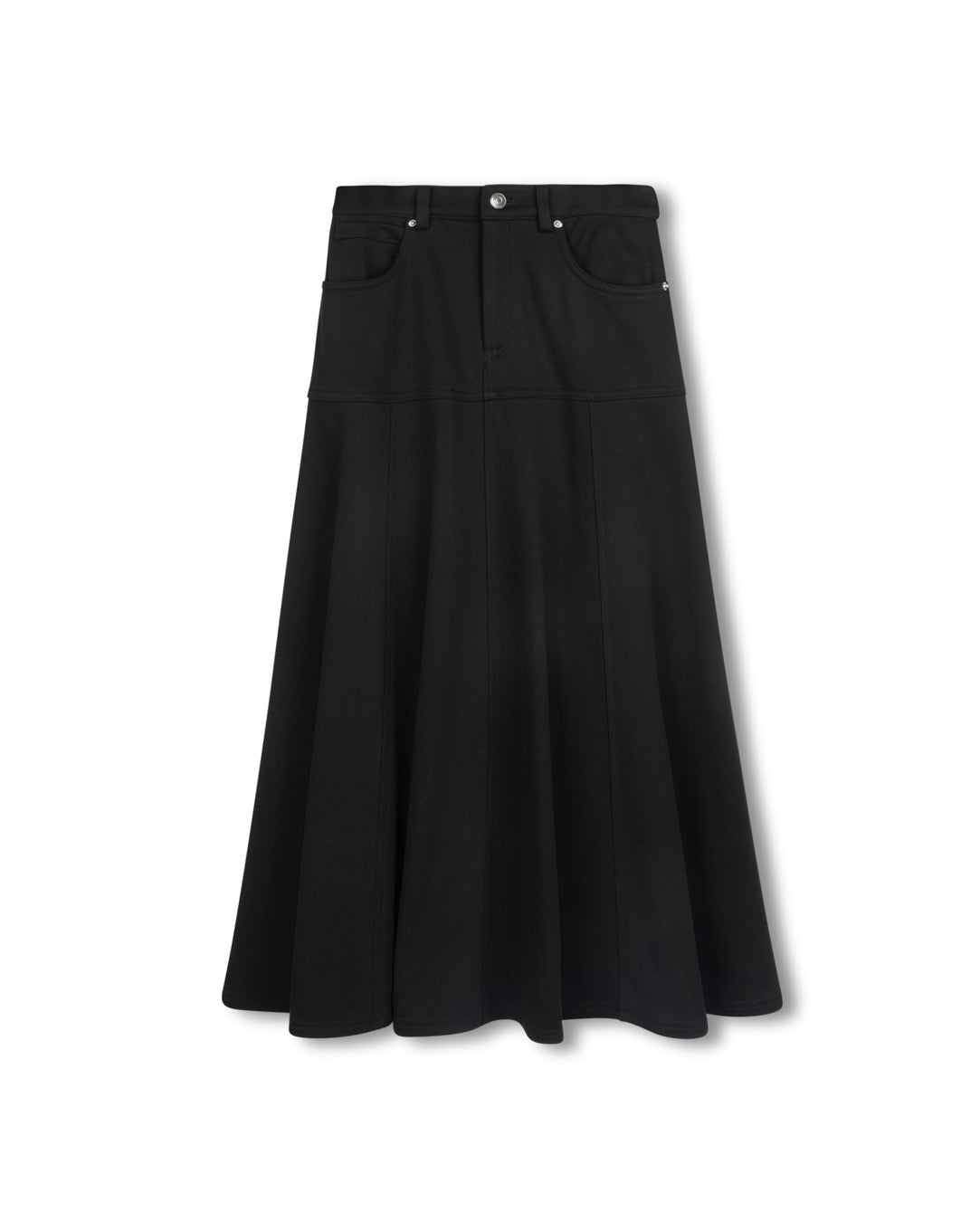 Sweatshirt Flyfront Flair Midi Skirt