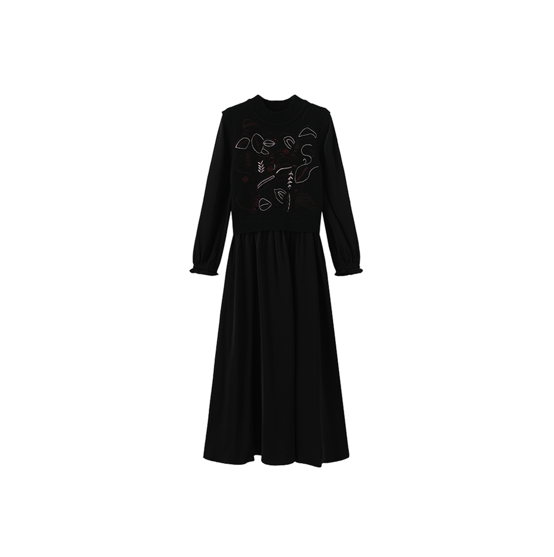 Printed Knit Vest Robe