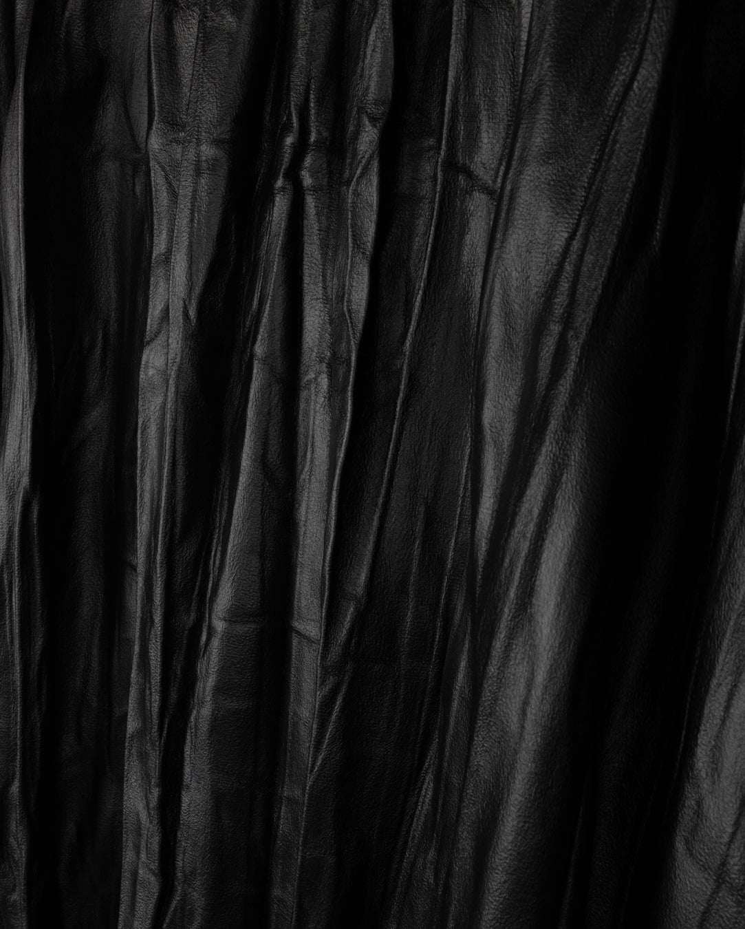 Alana Leather Pleated Skirt