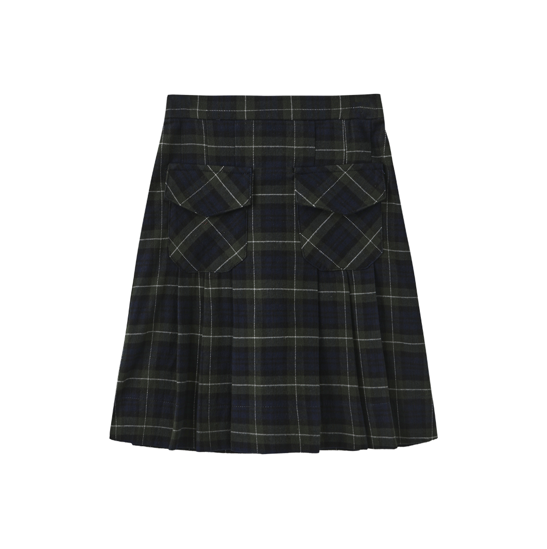 Tanvi Plaid Pocket Button Skirt