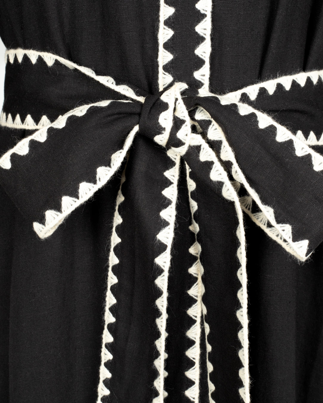 Scallop Trim Belt Dress - Junees