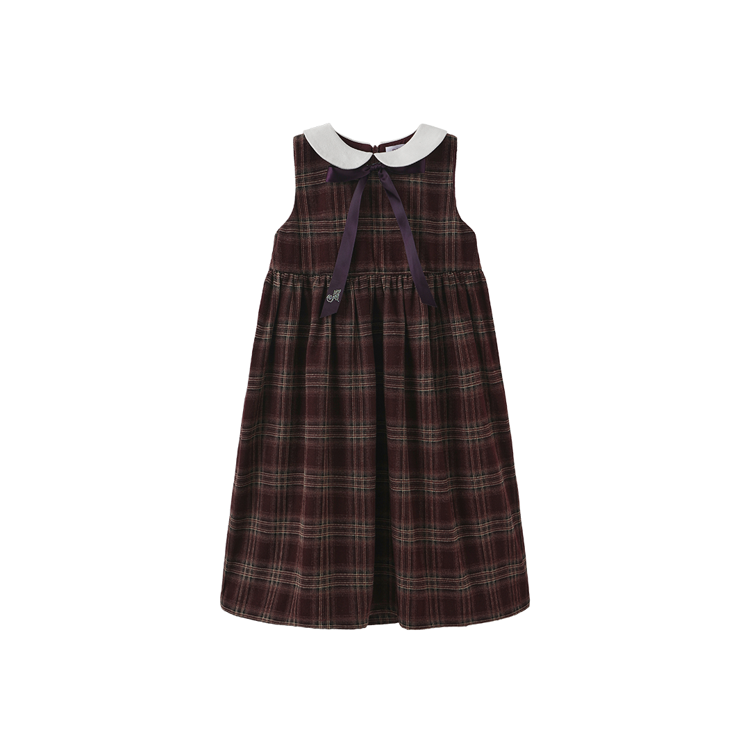 Contrast Collar Plaid Jumper