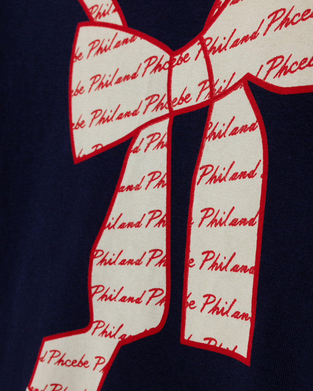 Neck Bow Printed Tee