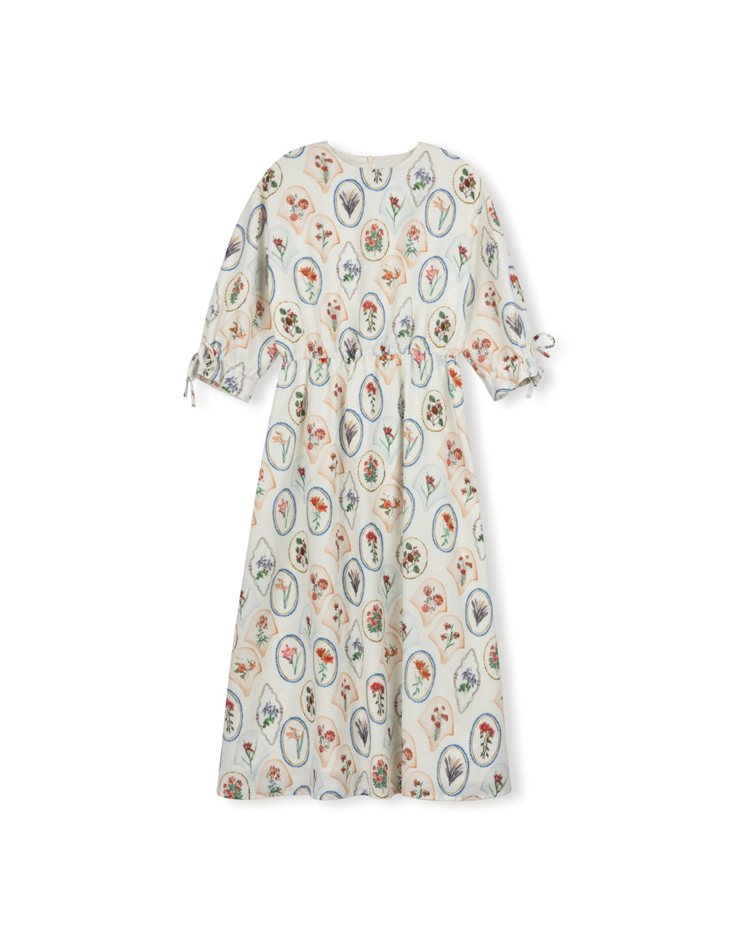 Circle Floral Waisted Dress